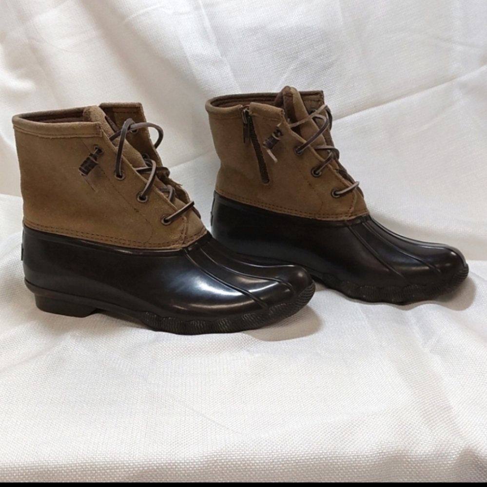 Sperry Saltwater Waterproof Suede/Rubber Rainboot - Picture 3 of 11